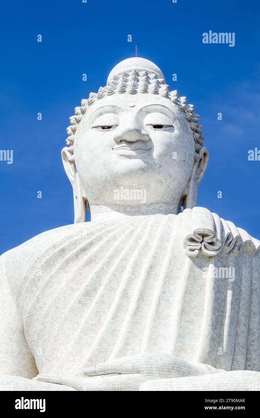 White marble Phuket Big Buddha - The Great Buddha of Phuket statue with ...