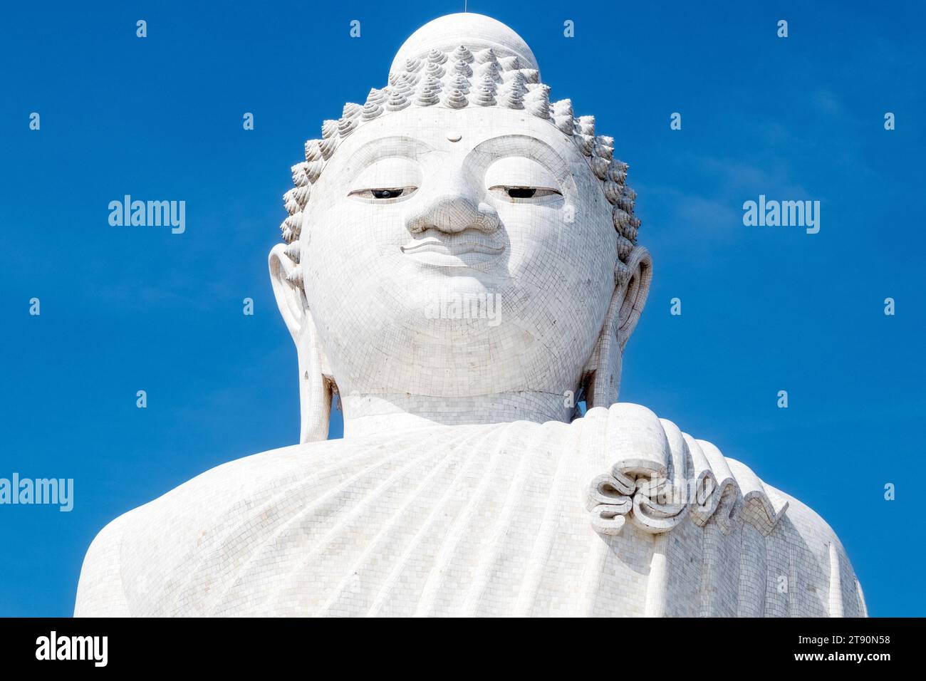 White marble Phuket Big Buddha - The Great Buddha of Phuket statue with ...