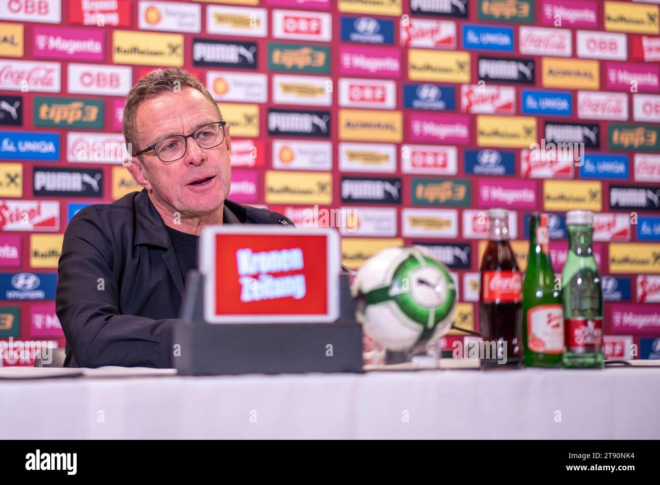 Vienna, Austria 21 November 2023 Press conference with Austrian soccer ...