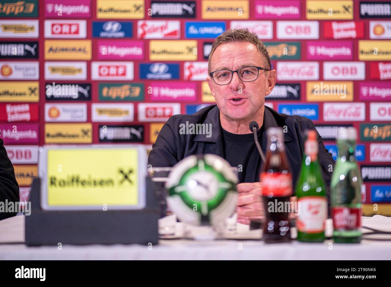 Vienna, Austria 21 November 2023 Press conference with Austrian soccer ...