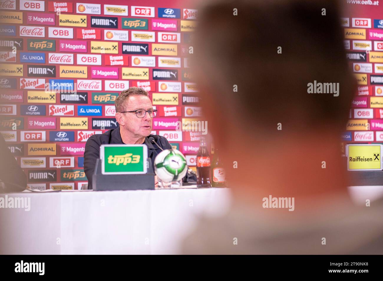 Vienna, Austria 21 November 2023 Press conference with Austrian soccer ...