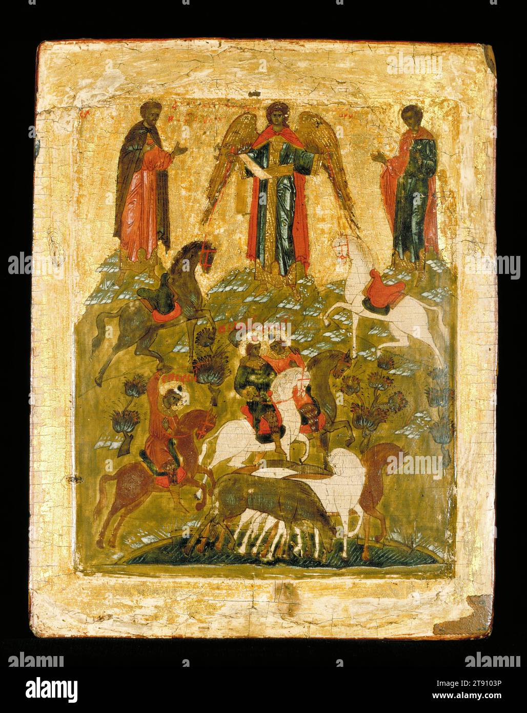 Icon: The Archangel Michael Blessing the Martyred Saints Florus and ...