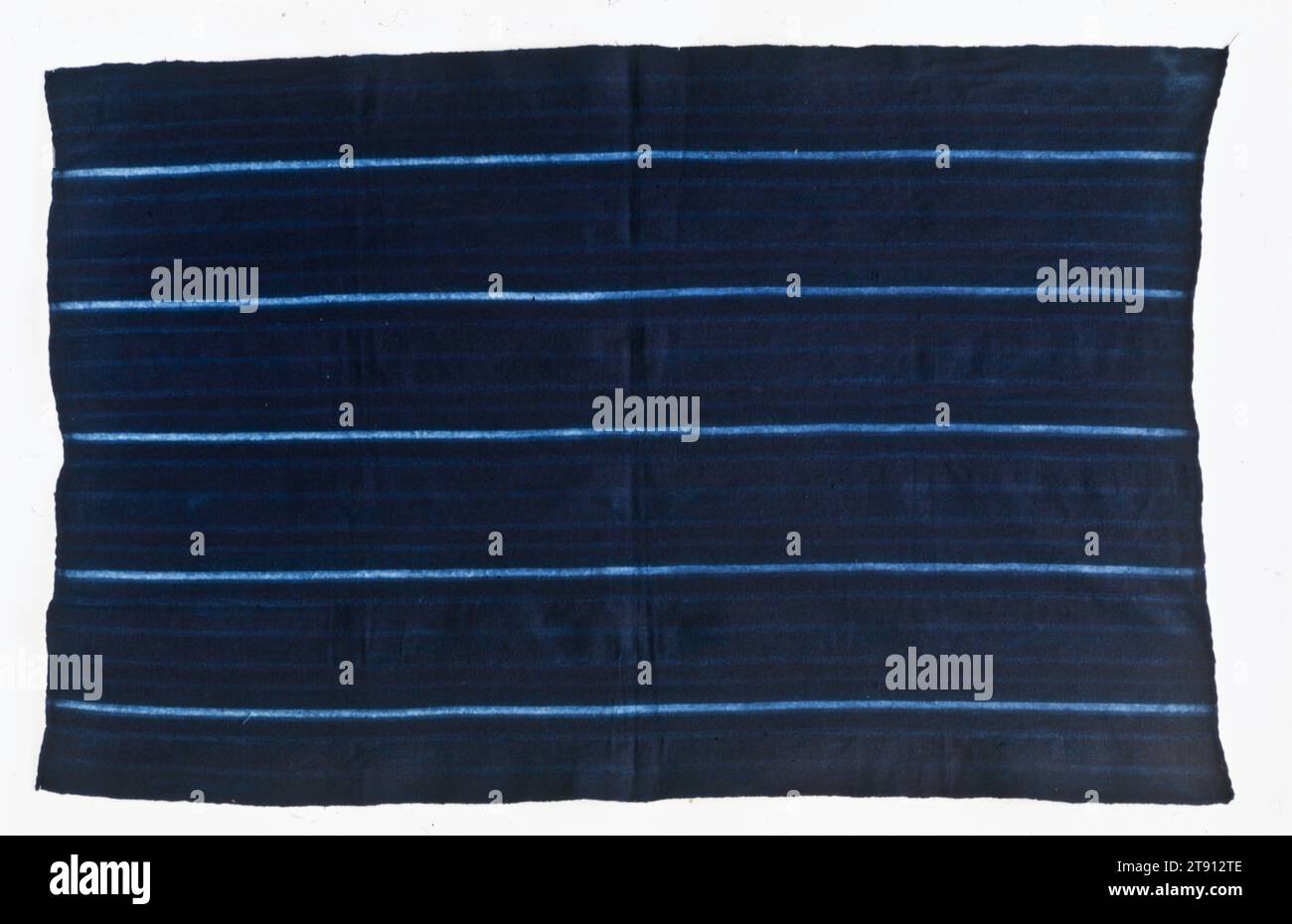 Woman's Skirt Length, 20th century, 63.5 x 39.5 in. (161.3 x 100.3 cm), Cotton, narrowband, handwoven, indigo dyed., Mali, 20th century Stock Photo
