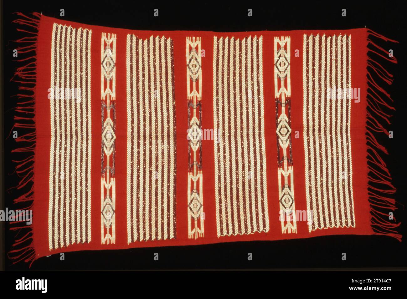Wrapper, 20th century, 67.5 x 42 in. (171.5 x 106.7 cm)(w/o fringe), Cotton, rayon, lurex thread, Nigeria, 20th century Stock Photo