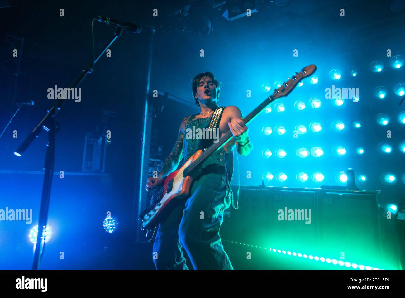 November 21, 2023: Tom Fletcher, Danny Jones, Dougie Poynter, and Harry Judd of the British pop band â€˜McFlyâ€™ perform on the firsrt night of their two sold out shows at Nottingham Rock City on their 2023 Power Play UK Tour (Credit Image: © Myles Wright/ZUMA Press Wire) EDITORIAL USAGE ONLY! Not for Commercial USAGE! Stock Photo