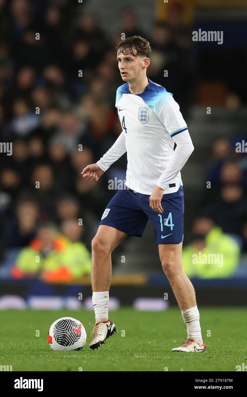 Liverpool, UK. 21st Nov, 2023. Tyler Morton of England U21 during the ...