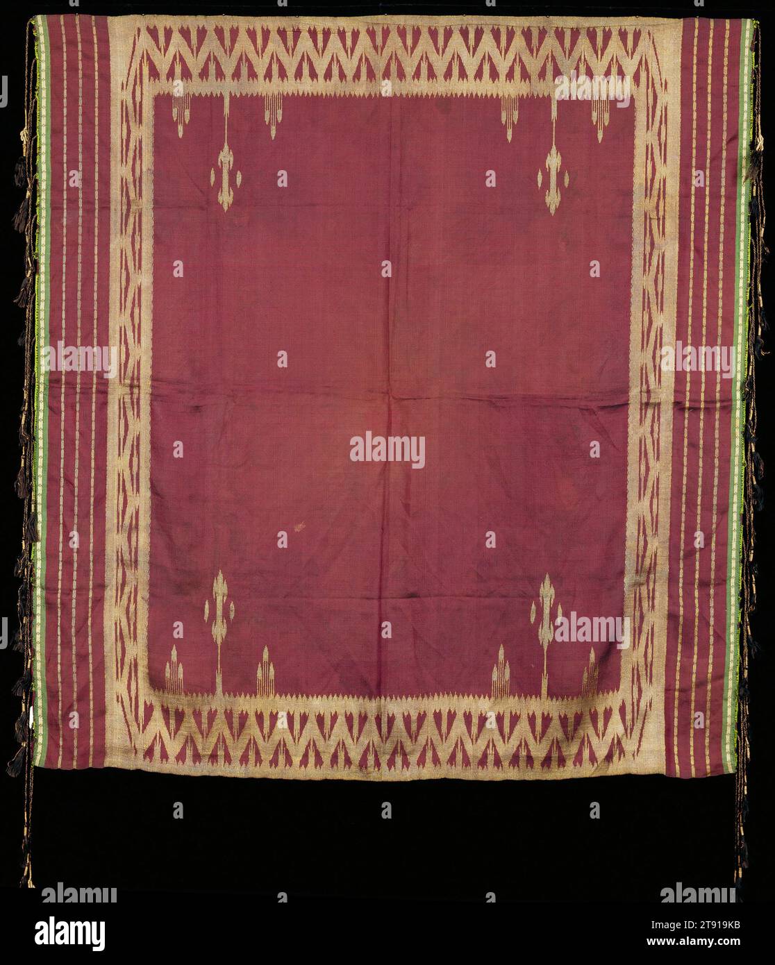 Kesrowan, c. 1950-1960, 45 1/4 x 48 1/4 in. (114.9 x 122.6 cm) (without fringe), Rayon or silk, Syria, 20th century Stock Photo