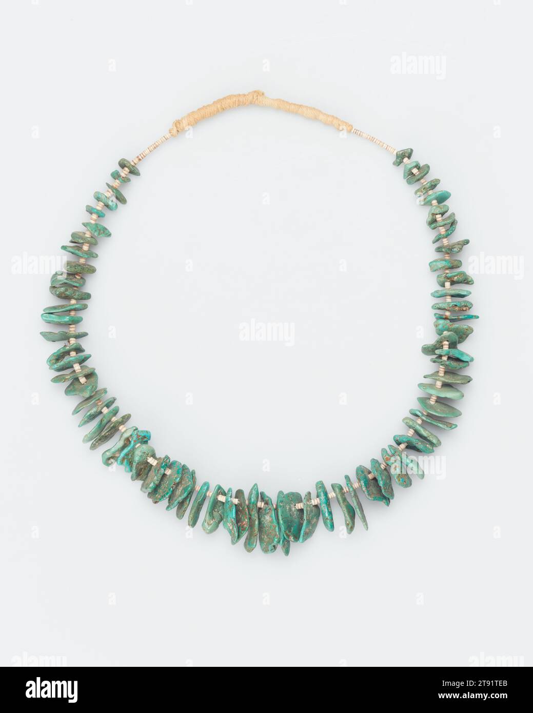 Necklace, 14 in. (35.56 cm), Turquoise, heishi, United States Stock Photo