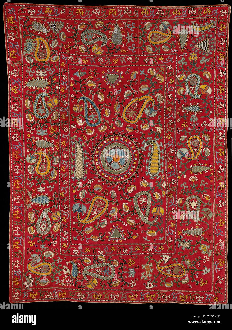 Suzani, second half of the 19th century, 83 1/2 x 63 1/2 in. (212.09 x