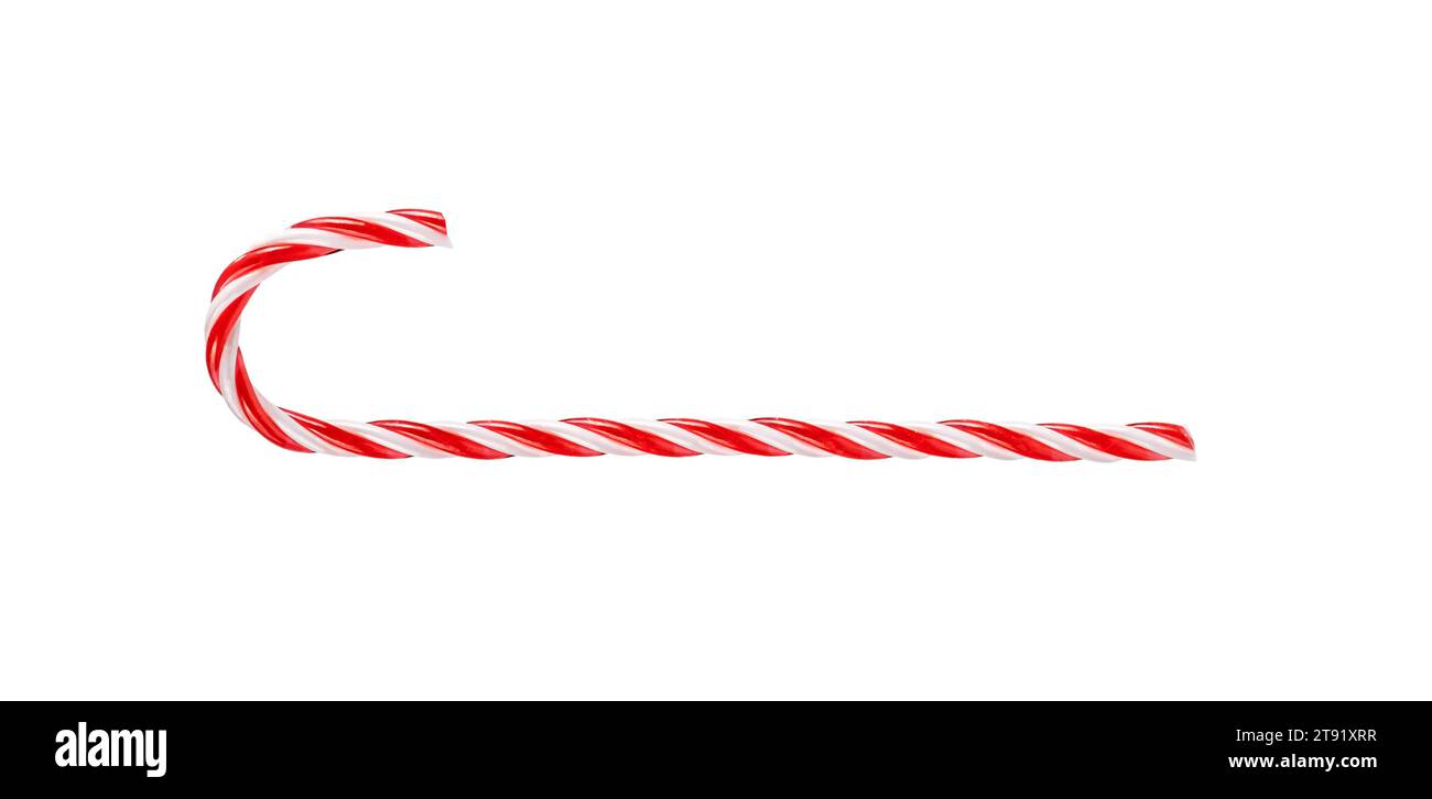 Christmas candy cane isolated on white background Stock Photo - Alamy