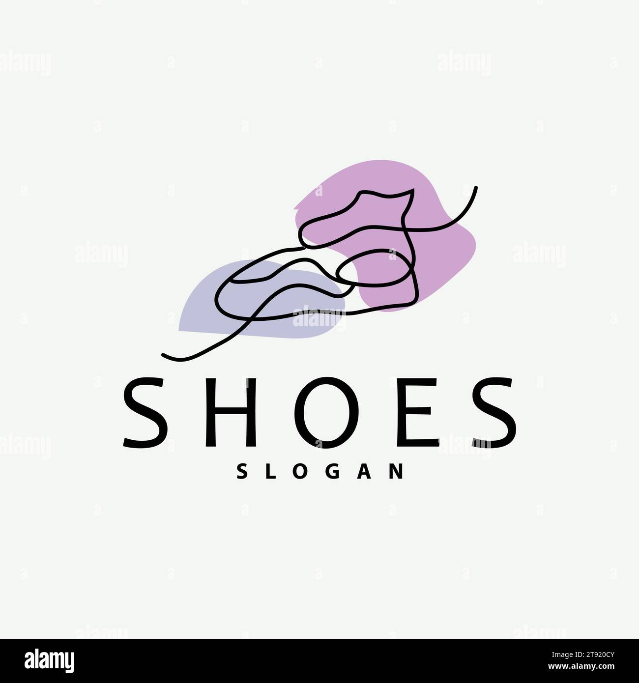Shoes Logo, Shoes Design Simple Minimalist Line Style, Fashion Brand Vector, Icon Illustration Stock Vector
