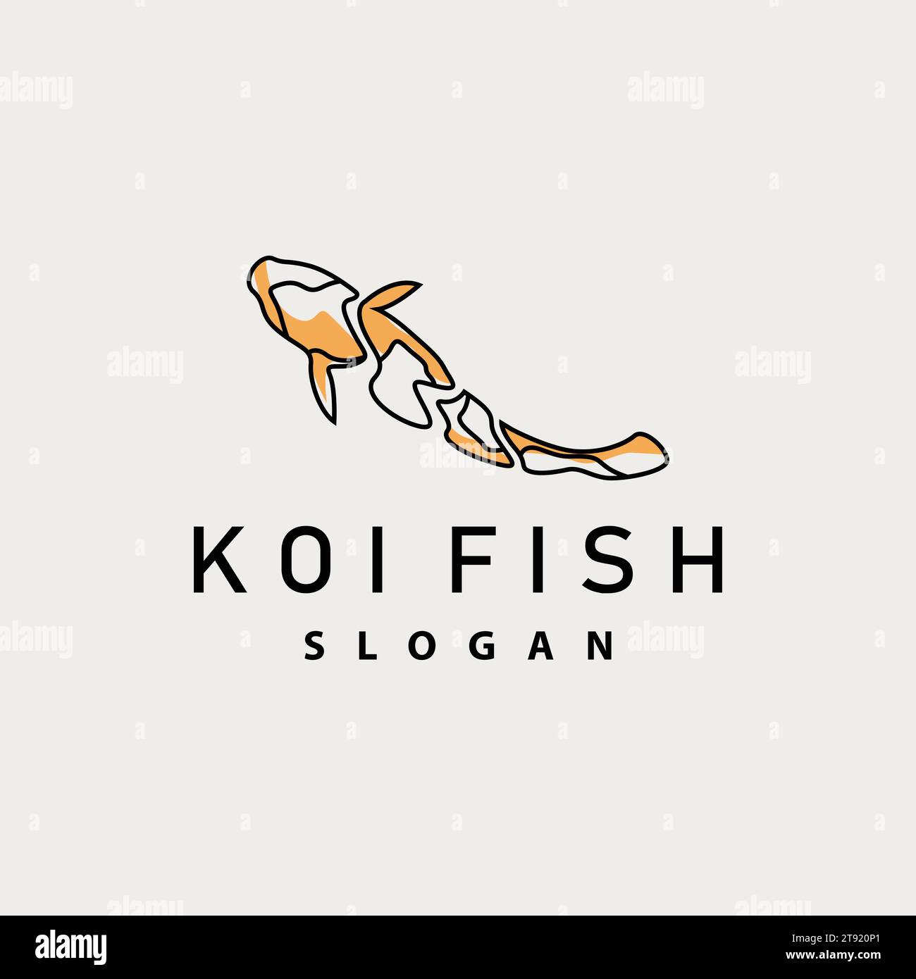 Koi Fish Logo Design, Ornamental Fish Vector, Aquarium Ornament ...