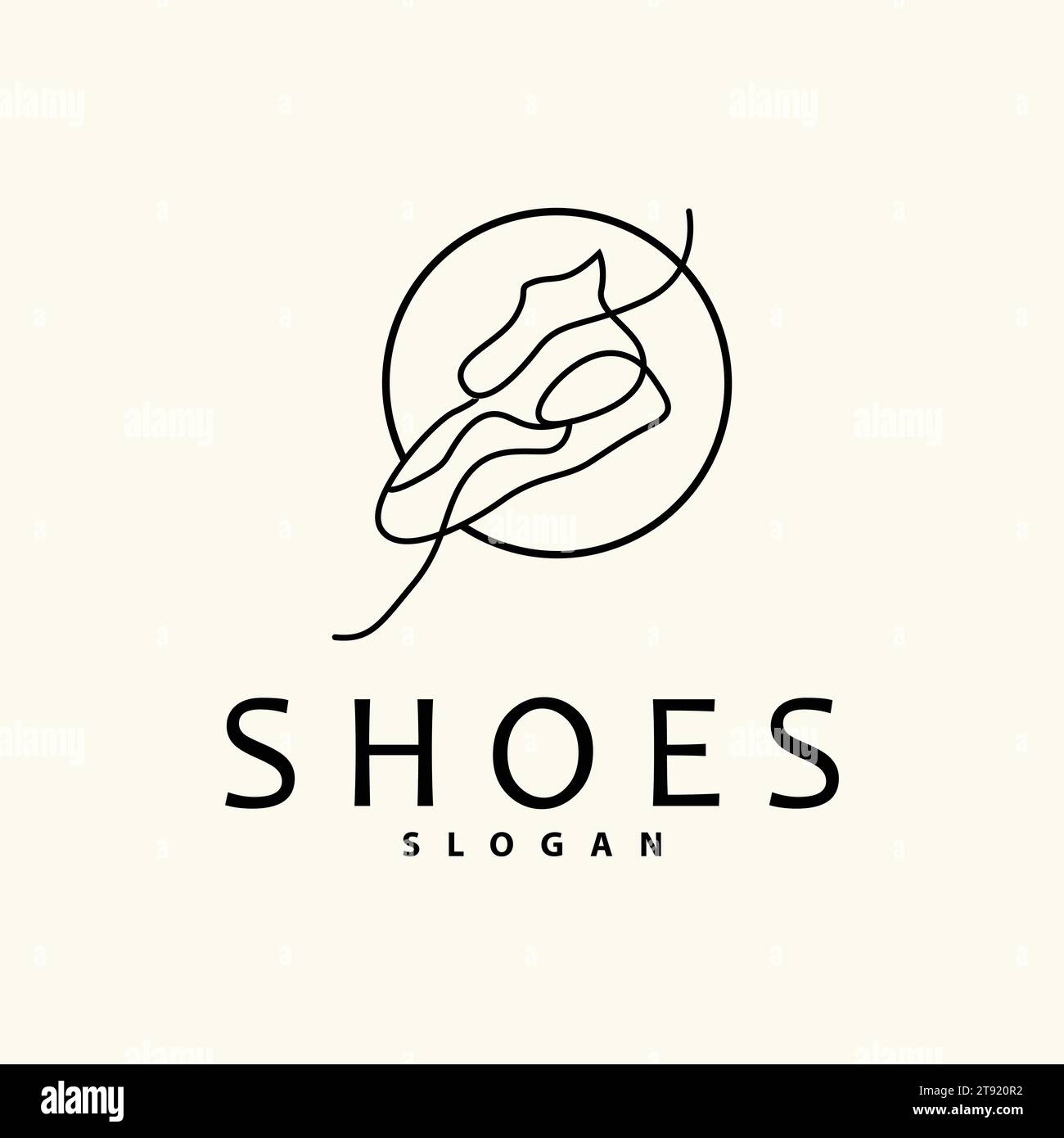Shoes Logo, Shoes Design Simple Minimalist Line Style, Fashion Brand