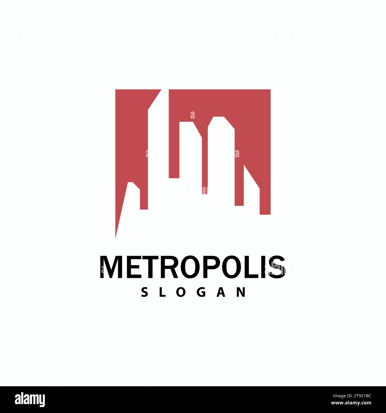 Cityscape Logo, Metropolis Skyline Design, City Building Vector, Icon Symbol Illustration Stock Vector