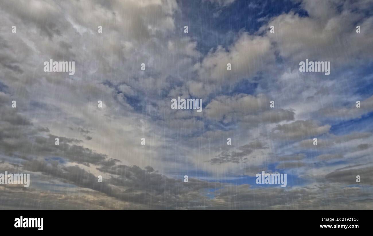 raining on sky with clouds - nice weather bg - photo of nature Stock ...