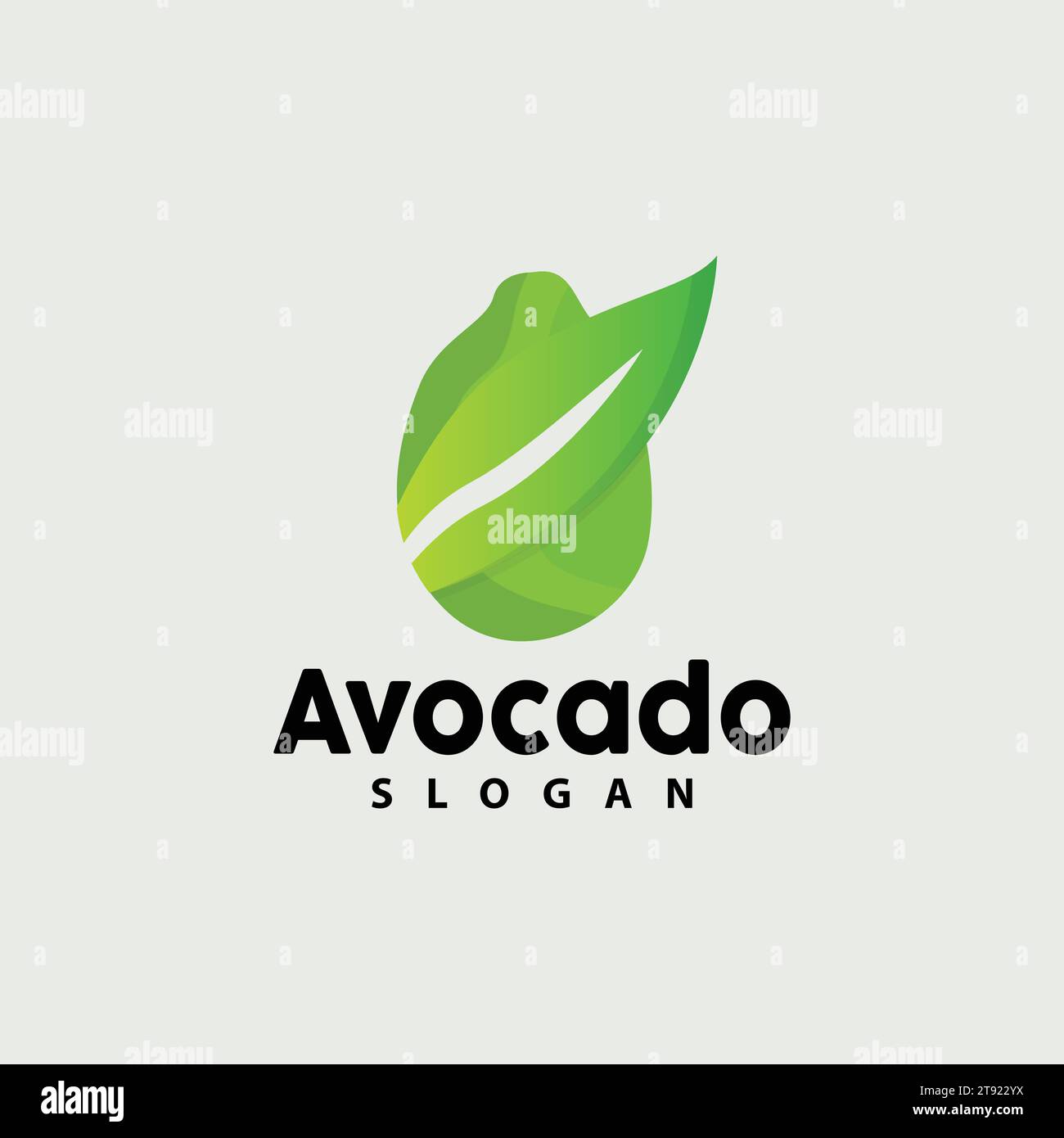 Avocado Logo, Fresh Fruit Vector, Symbol Icon Design Stock Vector