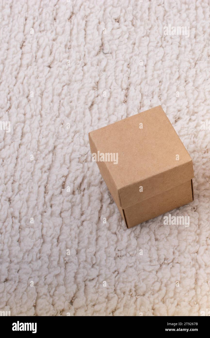 Brown cardboard box on white backgrounds Stock Photo