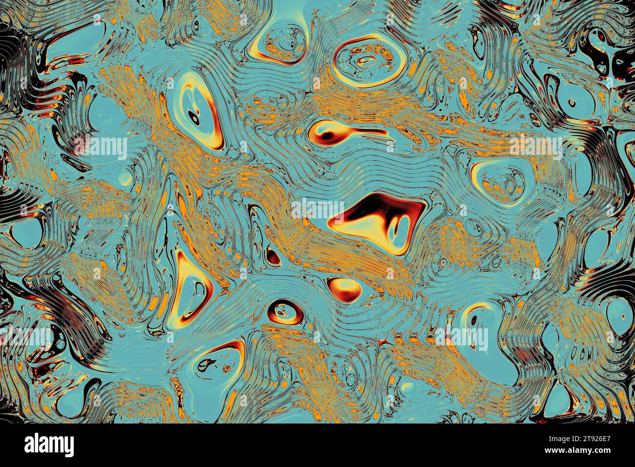 Traditional Ottoman Turkish marbling art patterns as abstract colorful background Stock Photo