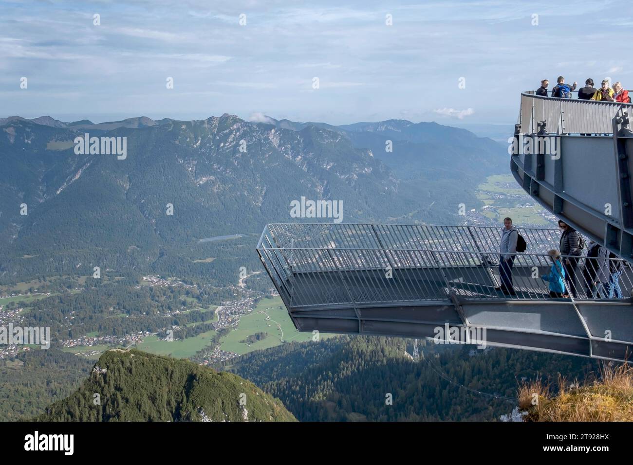 AlpspiX, viewing platform at the Alpspitzbahn, mountain station, Alpspitze, Wetterstein range, Garmisch-Partenkirchen, Upper Bavaria, Bavaria, Germany Stock Photo