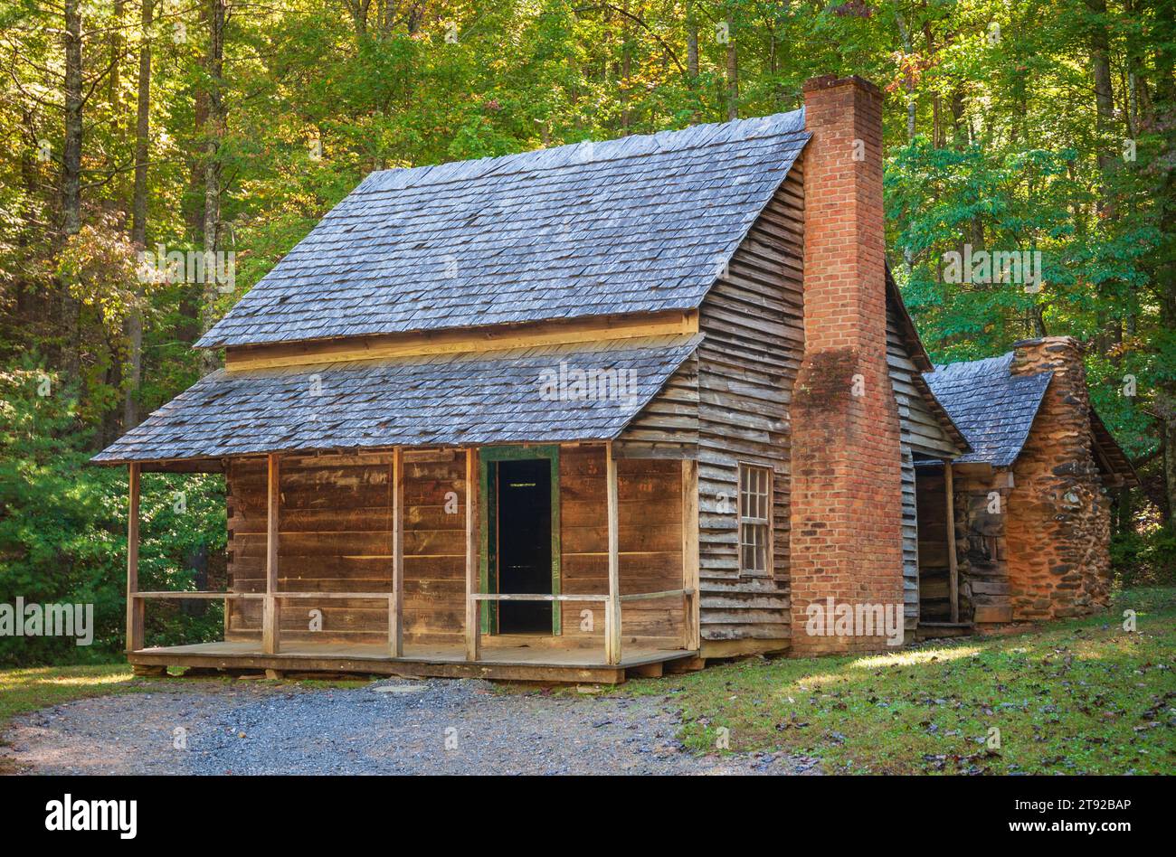 Cabin in Cades Cove at the Great Smoky Mountains National Park in North