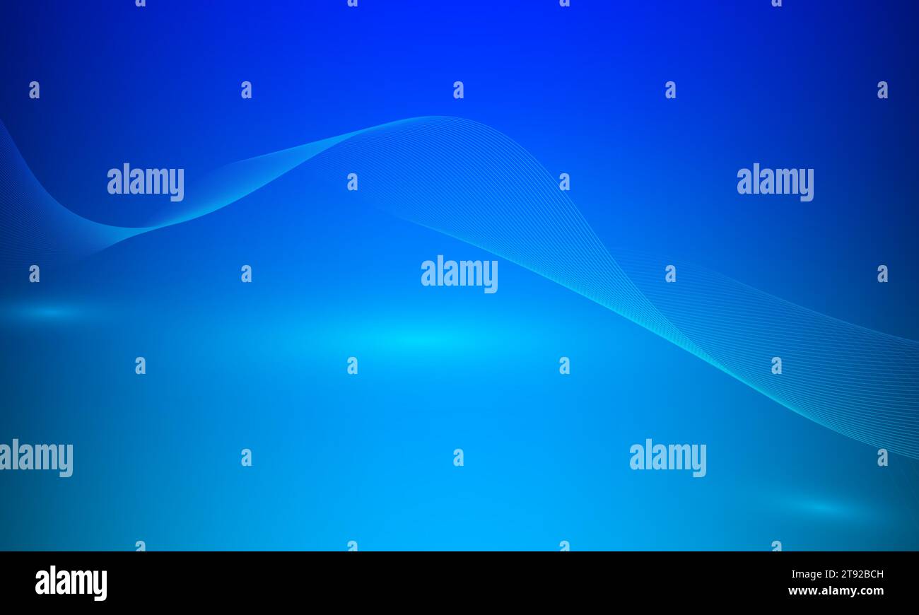 blue abstract background with smooth lines vector illustration Stock ...