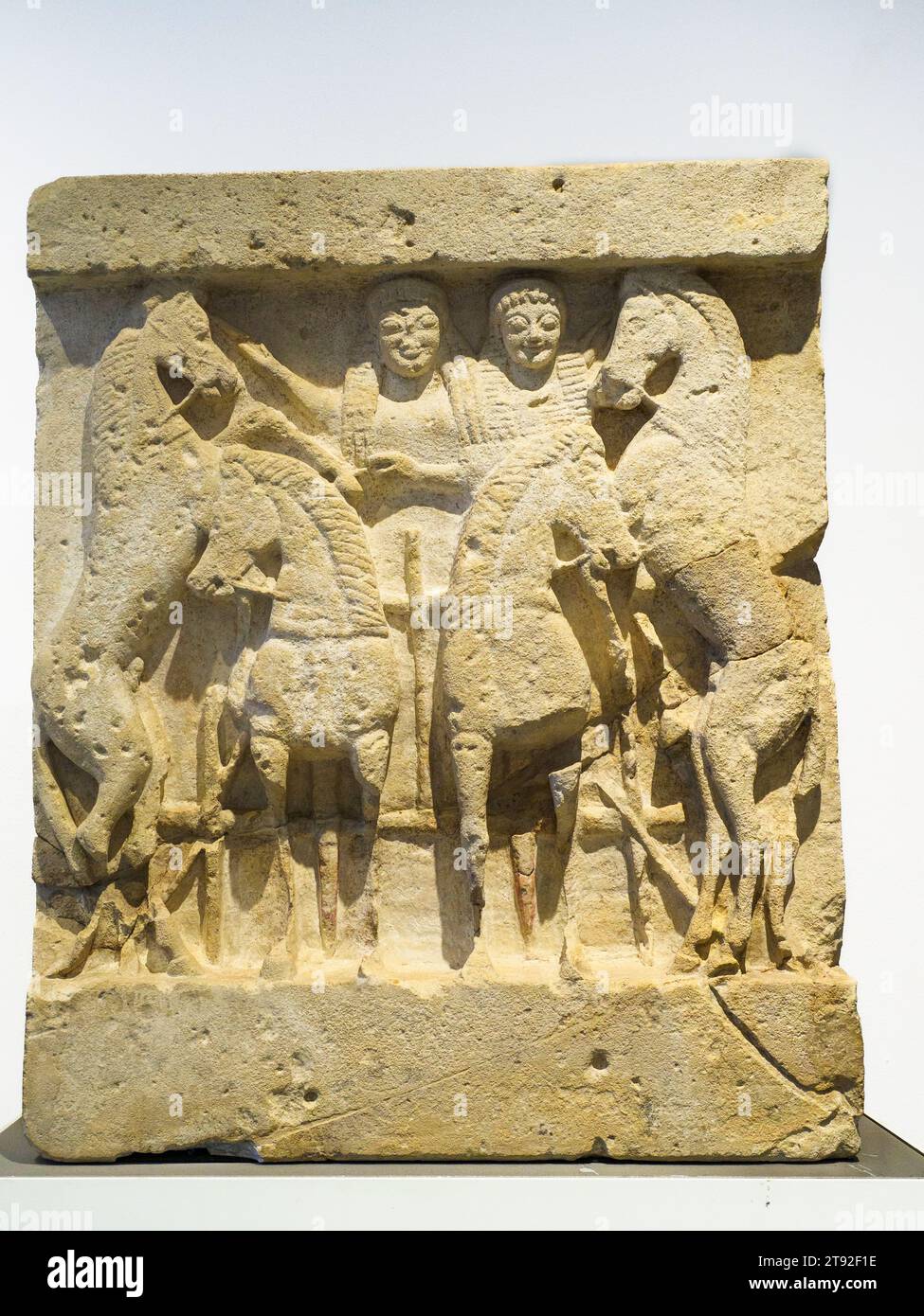 Quadriga small metope - Chariot departing with his team of horses, the ...