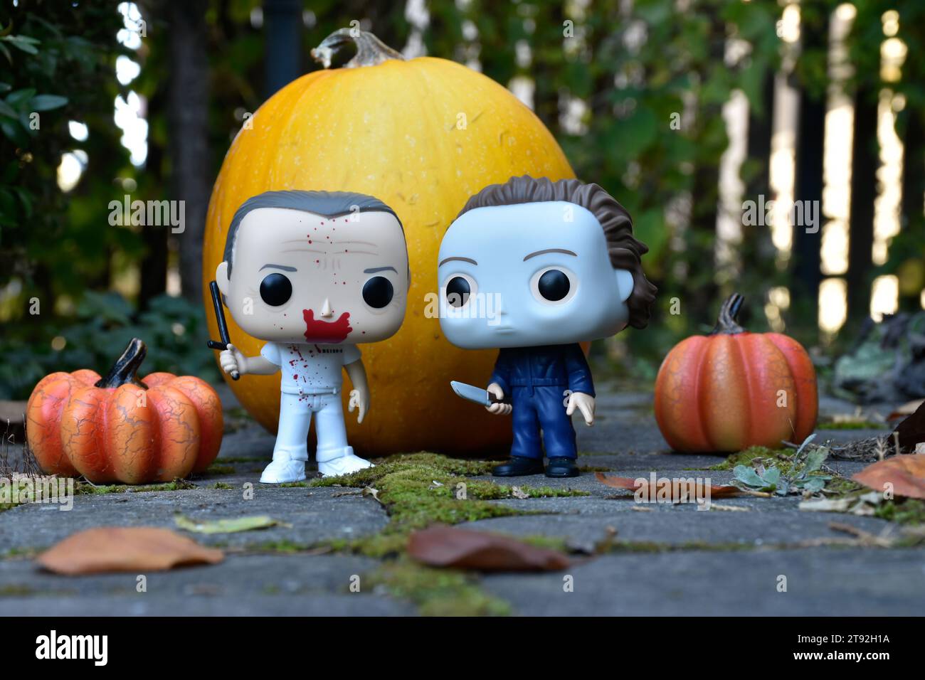 Funko Pop action figures of horror characters Hannibal Lecter and