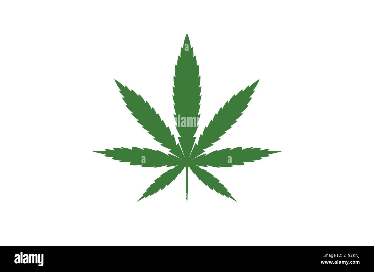 Cannabis (marijuana) leaf or hemp / pot flat vector icon for apps and websites Stock Vector