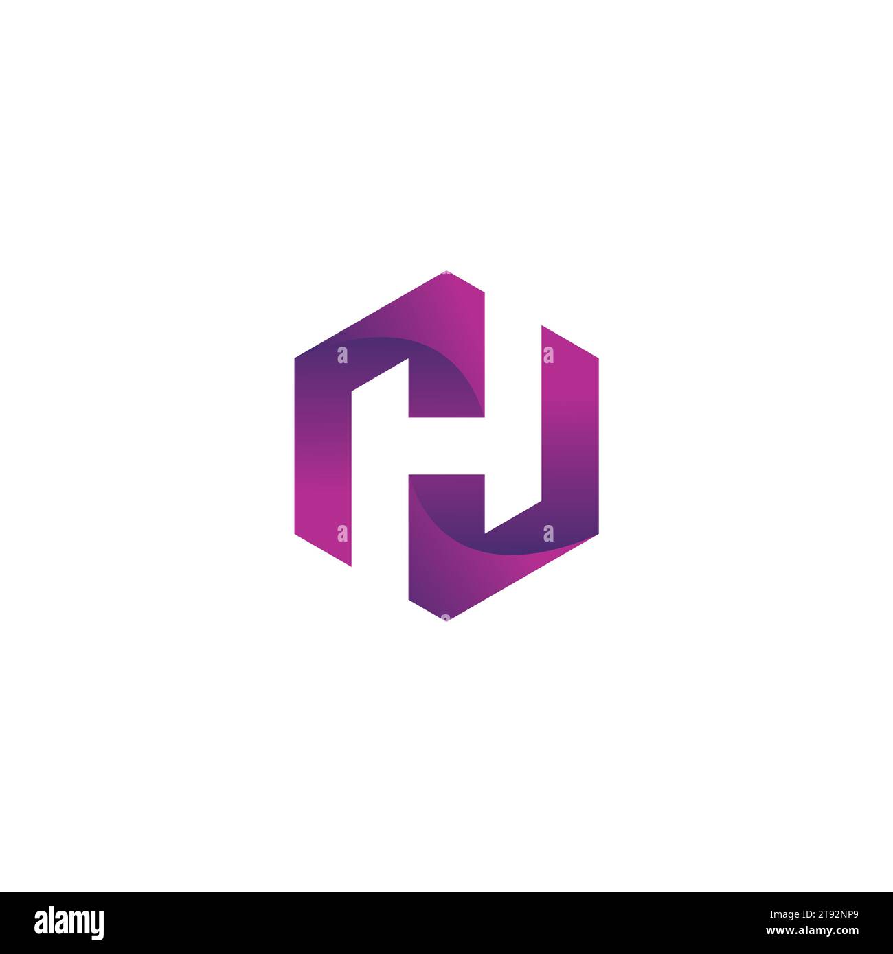 H Hexagon logo. Letter H Icon Stock Vector