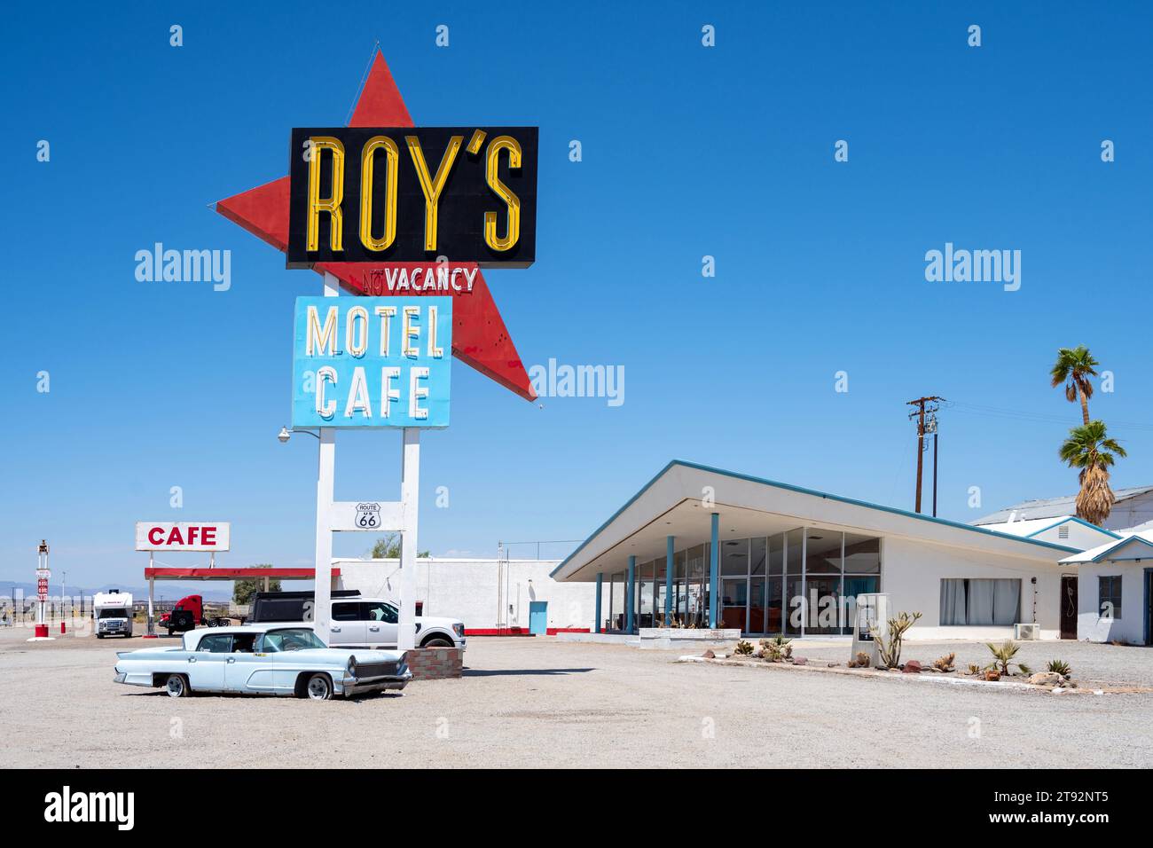 San Bernardino, California May 14, 2023 Retro Gas station in Mojave