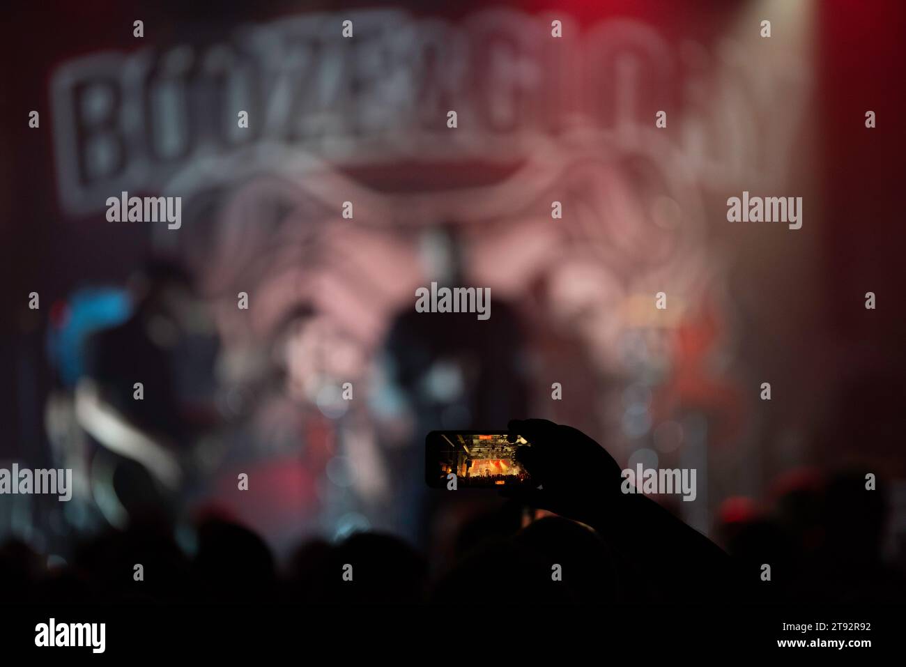 British band, Booze And Glory, performing live at SO36 in Berlin , Germany, co-headlining with The Rumjacks. Stock Photo