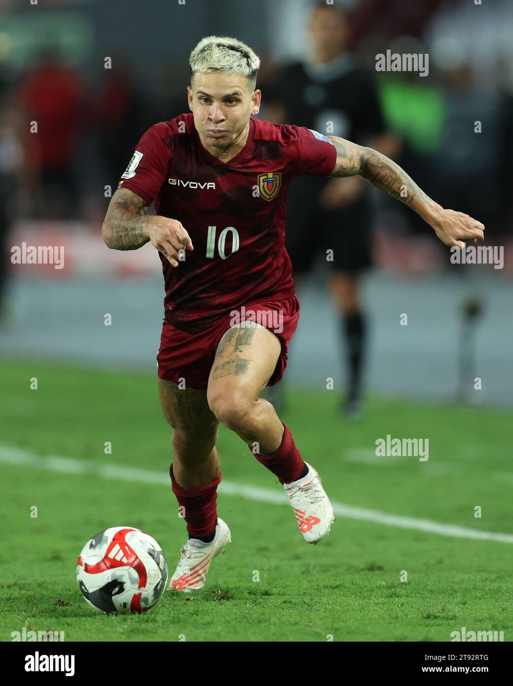 Lima, Peru. 21st Nov, 2023. Yeferson Sotelo of Venezuela during the
