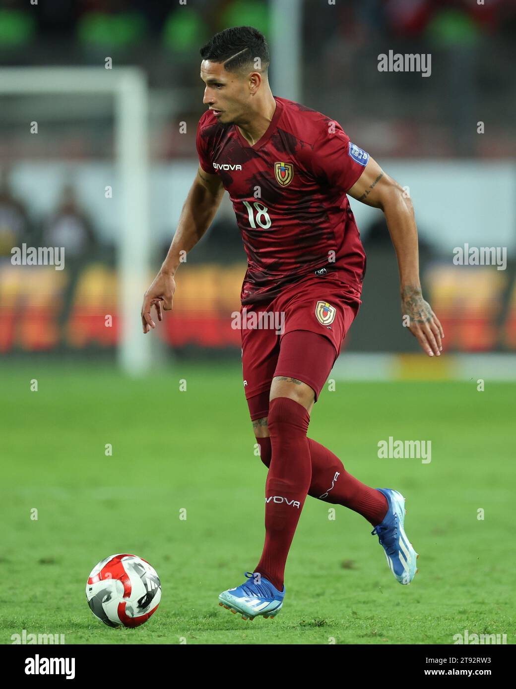 Lima, Peru. 21st Nov, 2023. Eric Ramirez of Venezuela during the FIFA
