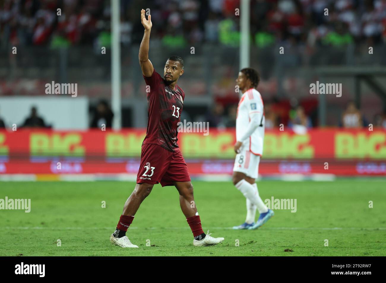 Lima, Peru. 21st Nov, 2023. Salomon Rondon of Venezuela during the FIFA