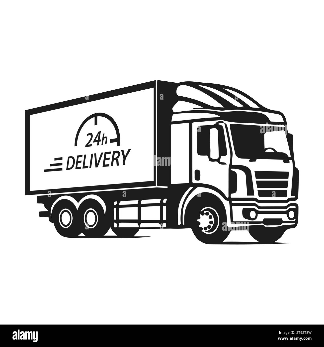 Fast shipping delivery truck flat vector icon for apps and websites ...