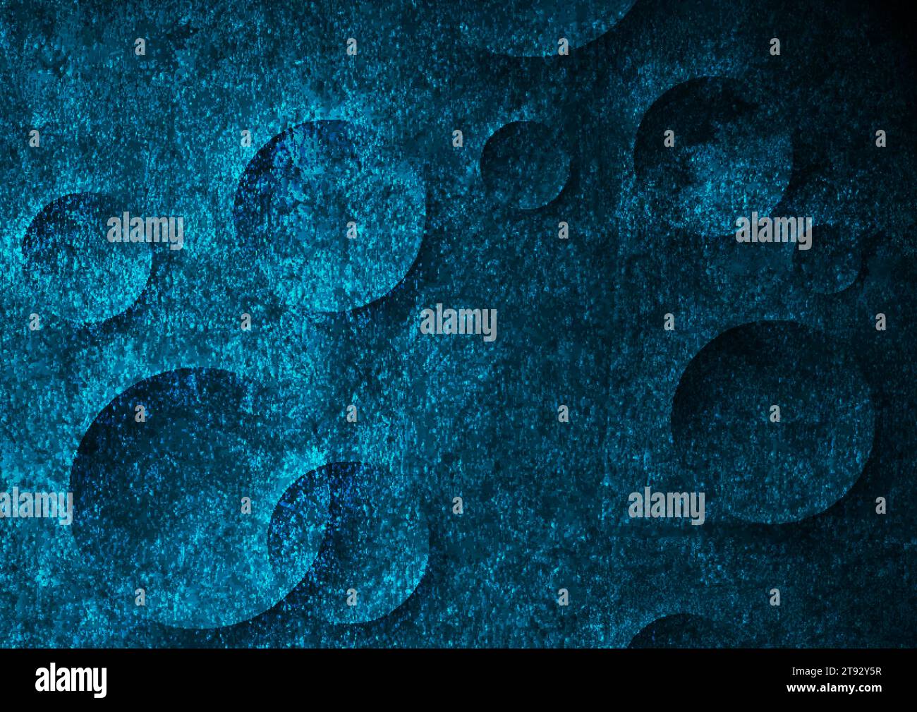 Dark blue circles abstract tech grunge background. Geometric vector ...
