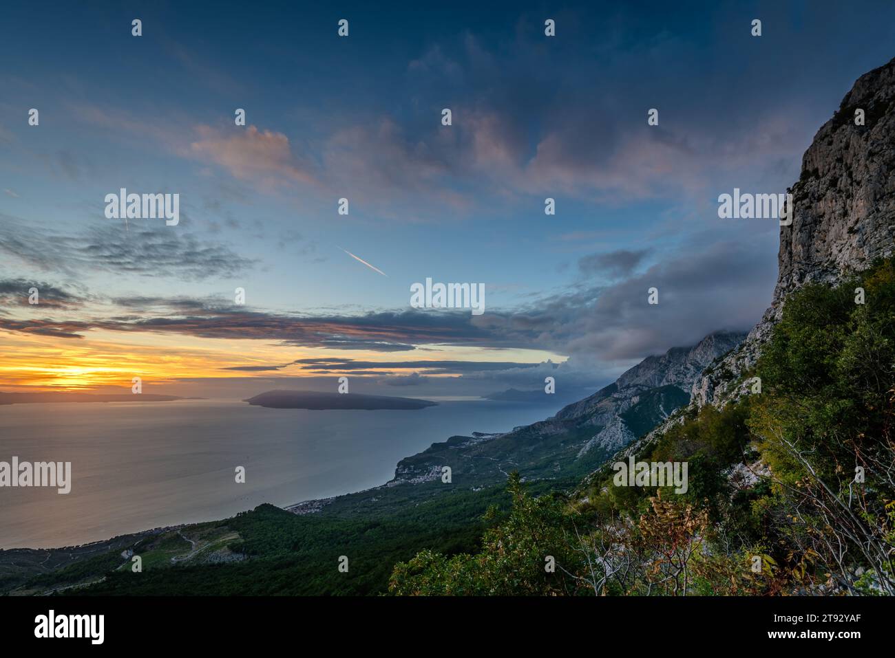 Spectacular view of the viewpoint in Nature park Biokovo,Dalmatia,Croatia Stock Photo