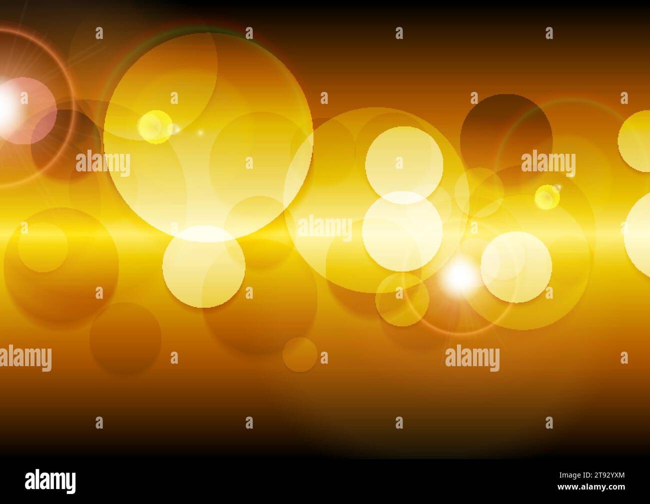 Shiny orange circles tech geometric abstract background. Vector design Stock Vector