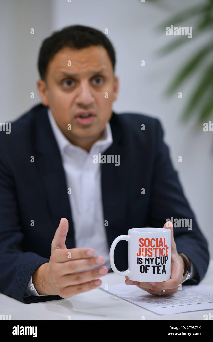 Edinburgh Scotland, UK 22 November 2023. Scottish Labour leader Anas