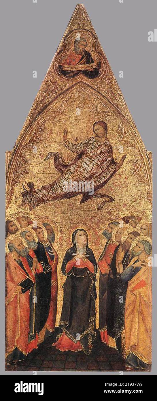 Ascension of Christ 1355-60 by ANDREA di Vanni d'Andrea Stock Photo