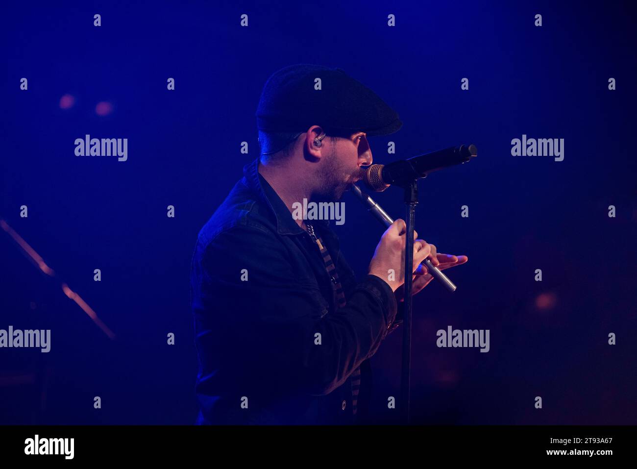 Celtic punk band originally from Australia, The Rumjacks, performing live at SO36 in Berlin, Germany. Stock Photo