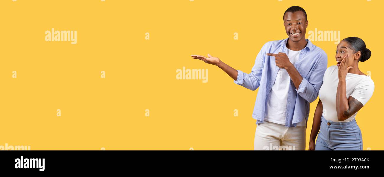 Shocked black woman reacts hi-res stock photography and images - Alamy