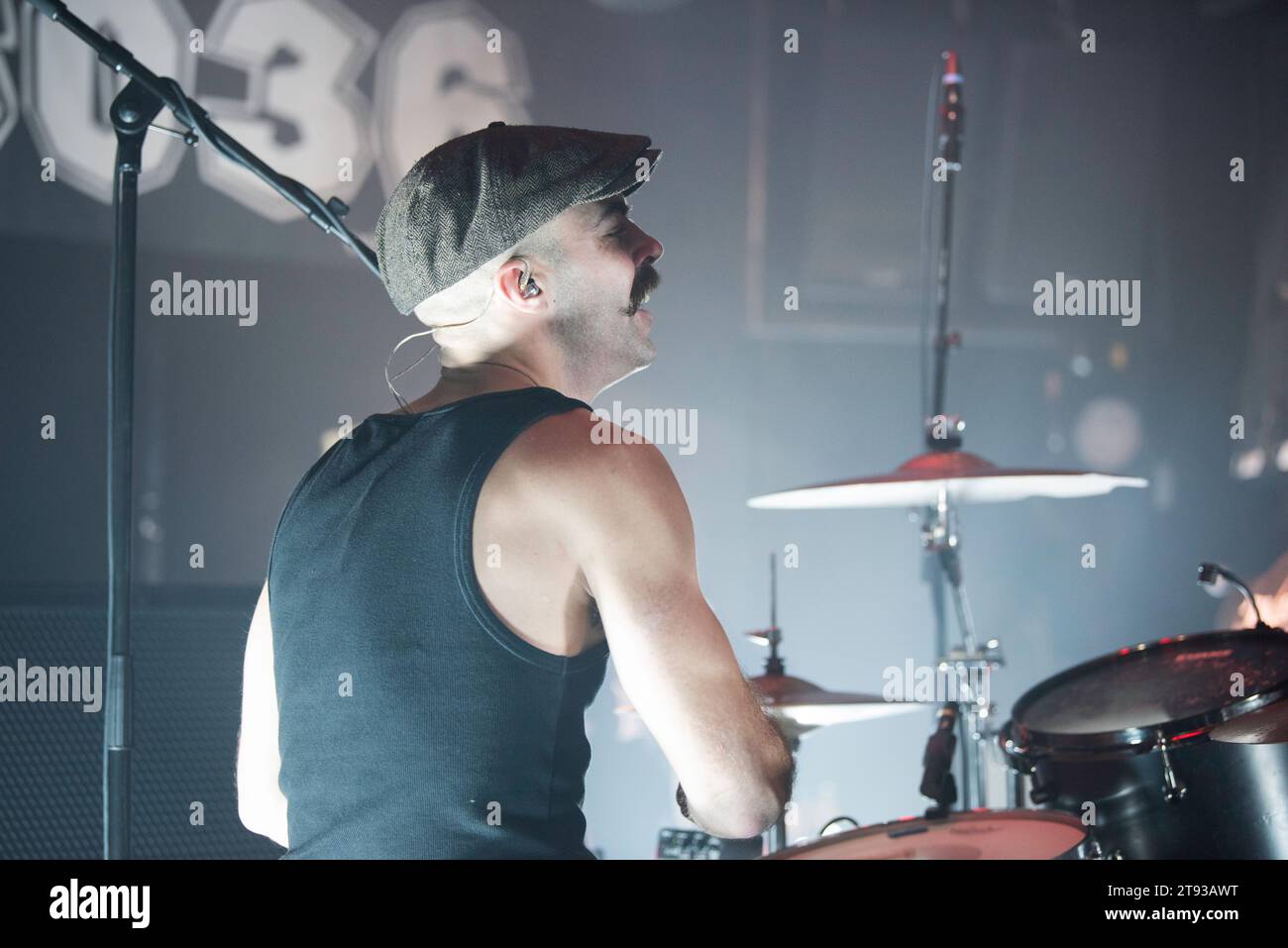 Celtic punk band originally from Australia, The Rumjacks, performing live at SO36 in Berlin, Germany. Stock Photo