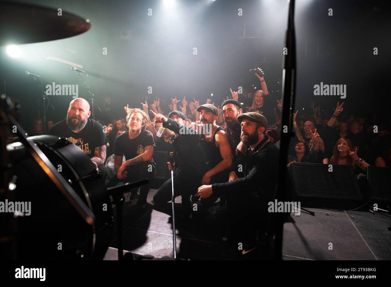 Celtic punk band originally from Australia, The Rumjacks, performing live at SO36 in Berlin, Germany. Stock Photo