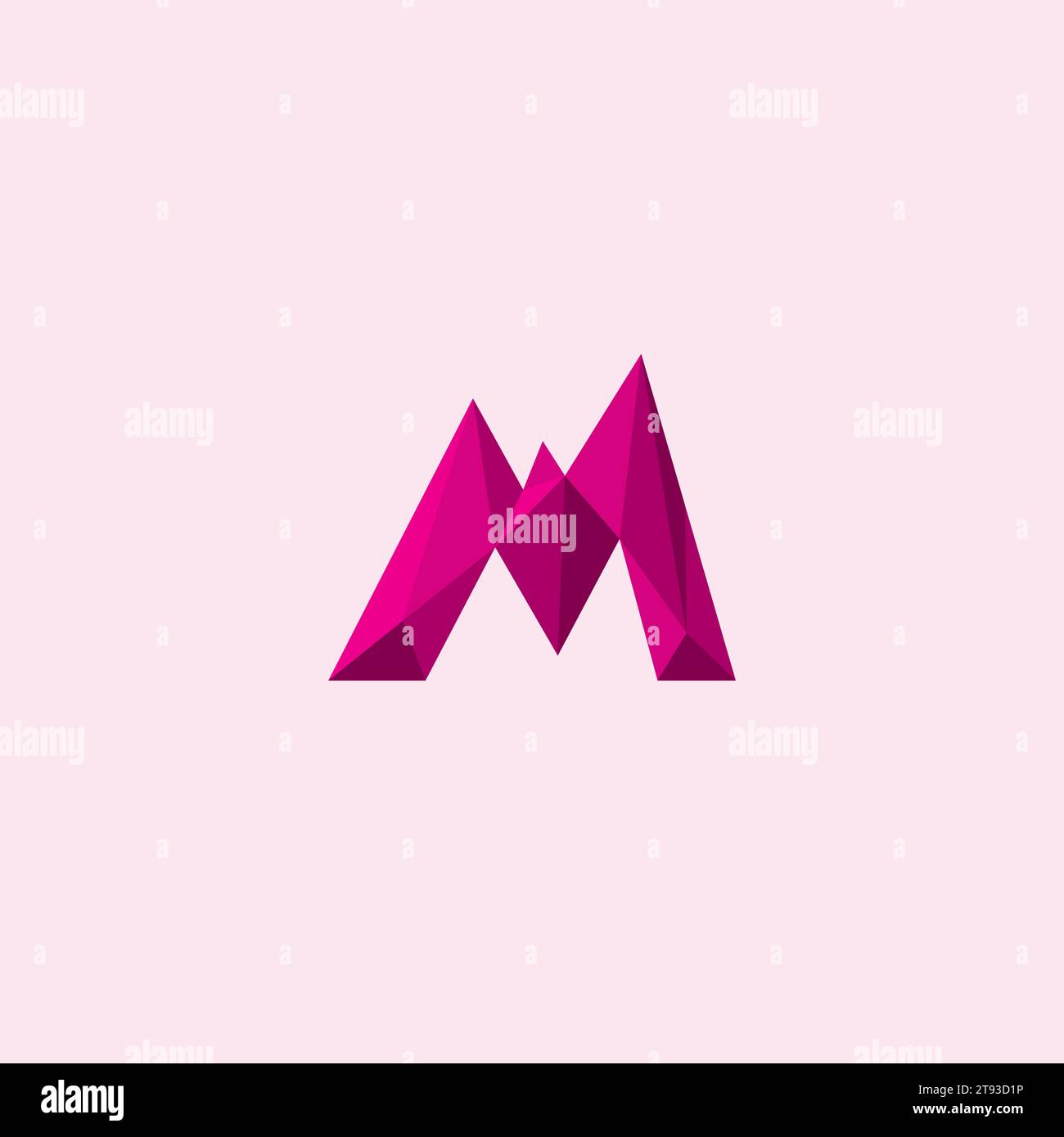 M Logo Abstract Design Stock Vector