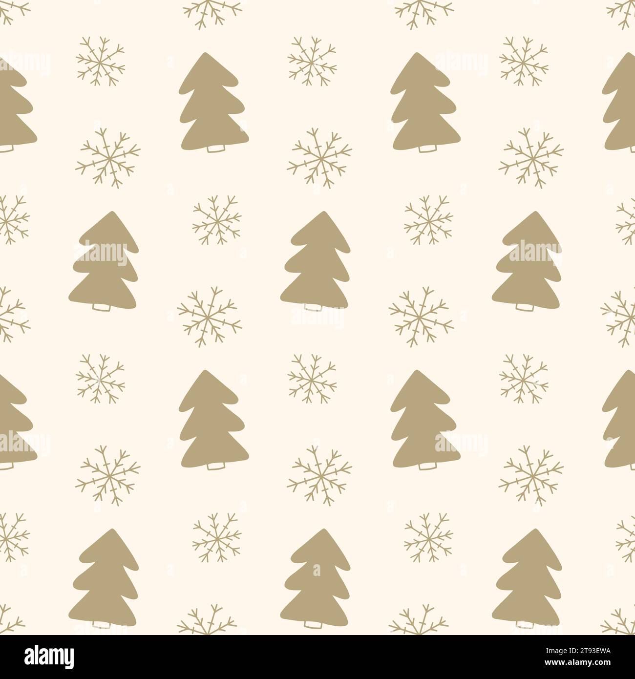 Christmas Trees Seasonal Vector Seamless Pattern Stock Vector Image ...