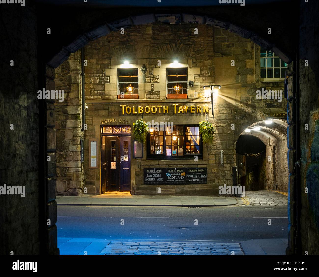 Exterior of The Tolbooth Tavern bar on Canongate  in Edinburgh Old Town, Scotland, UK Stock Photo