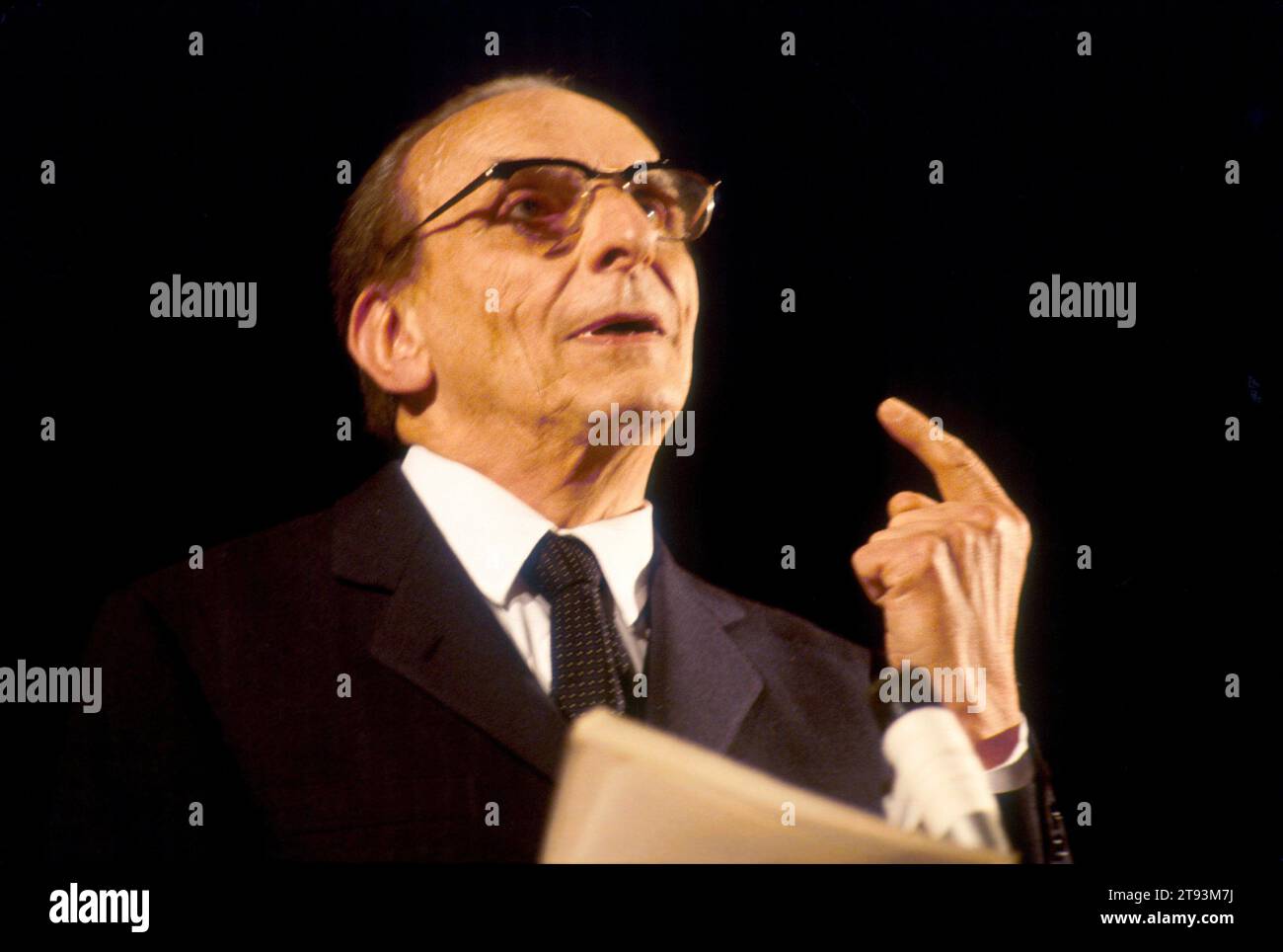 Italian philosopher and jurist Norberto Bobbio, 1980s Stock Photo - Alamy