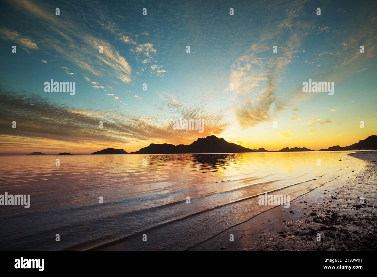 sea sunset for natural background Stock Photo - Alamy