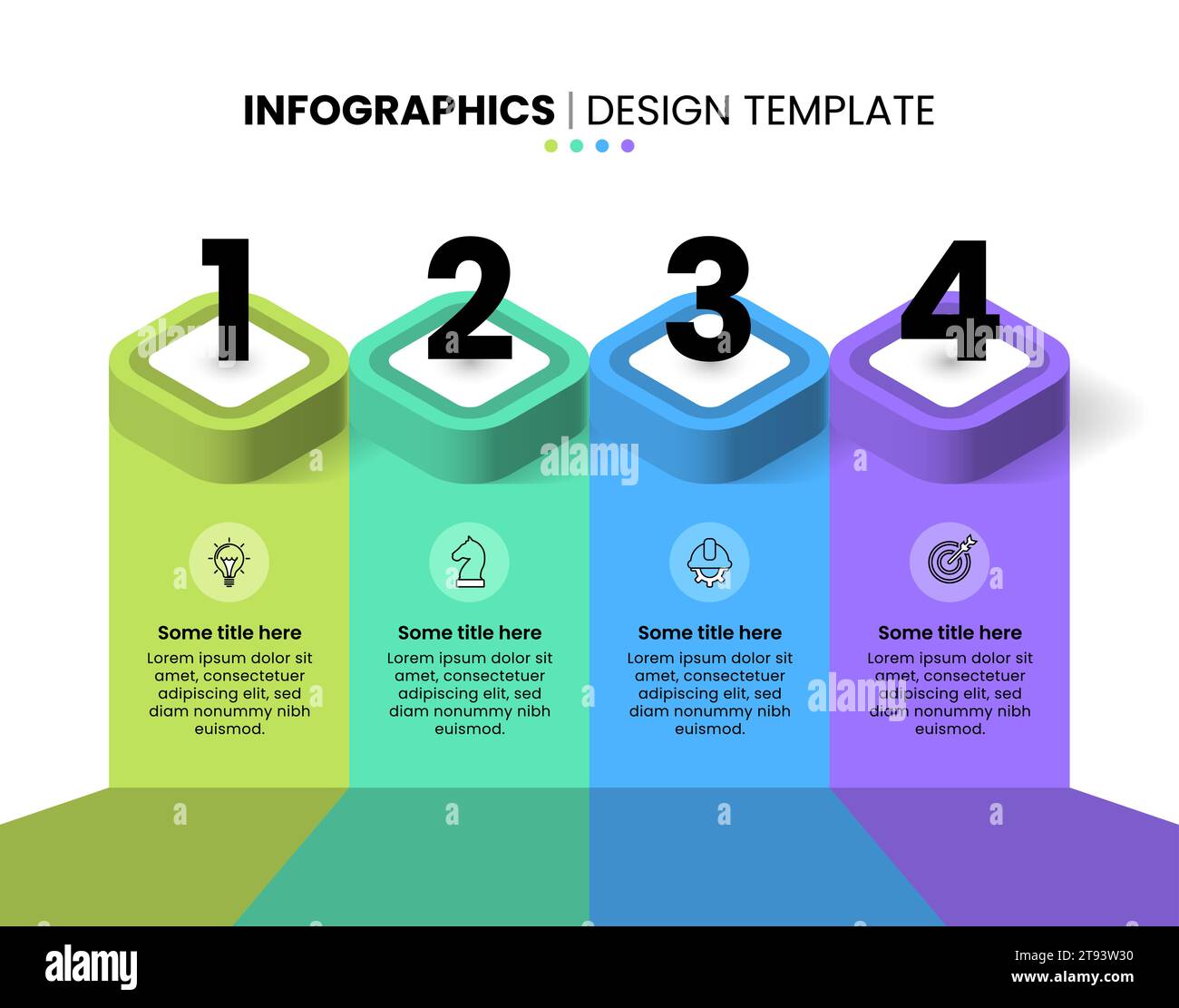 Infographic template with icons and 4 options or steps. Can be used for ...